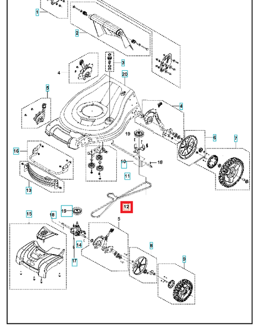 Pasek napędowy LC353AWD, L221, L321, LC221